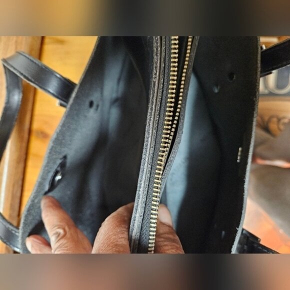 Myriam MaryAm Soft Black Leather Satchel Bag - Picture 3 of 5